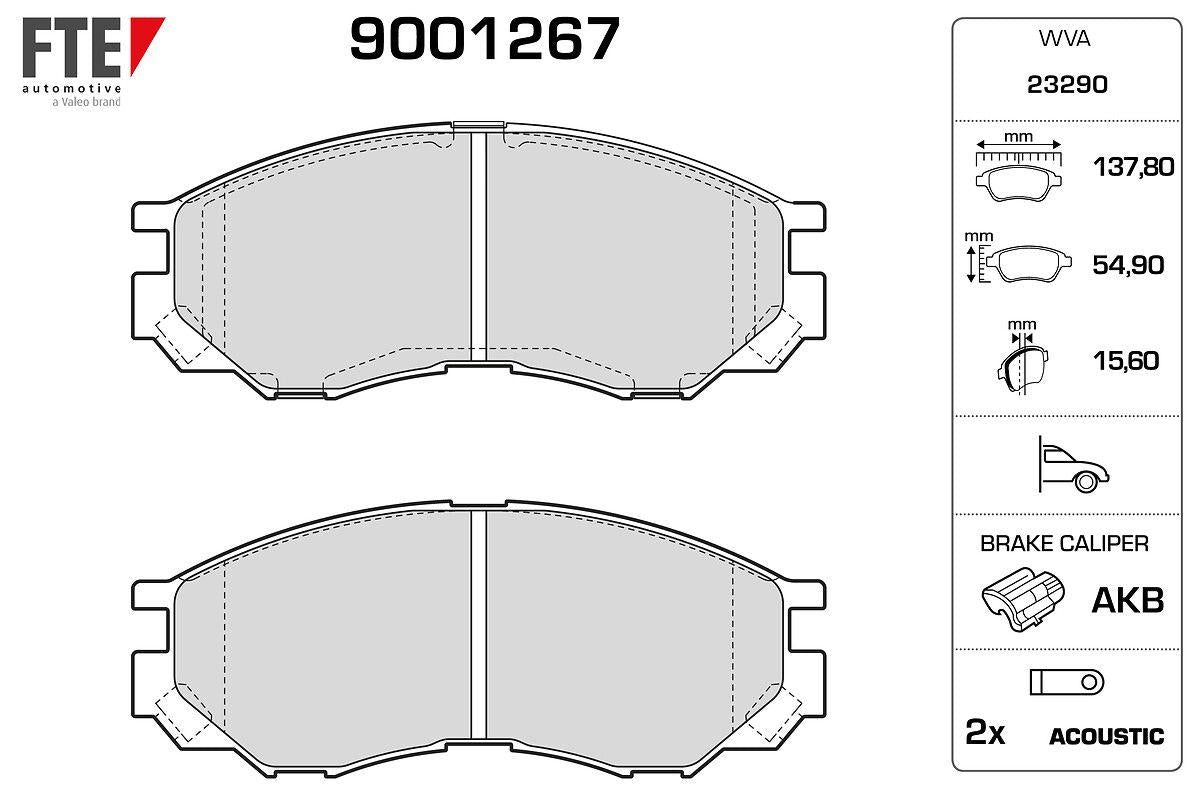 Fte 9001267 Front Brake Pad Mitsubishi L200 96-07 (with Connector) — Brake Pads