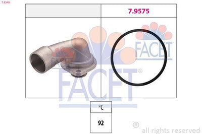 Facet 7.8349 Thermostat (92°) Opel Vectra A/B/C, Signum, Omega B X25XE/Z32SE
