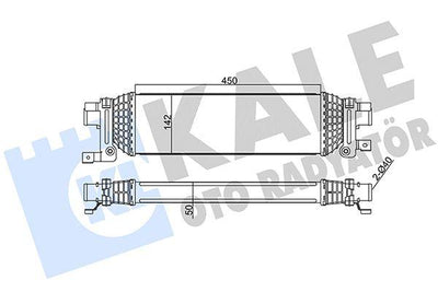 Kale 346800 Turbo Radiator (Intercooler) Fusion 1,6Tdci 90Ps 02-Mazda 2 03-1.4 De 450X142x50 — Radiators & Fans