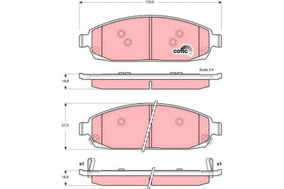 TRW GDB4136 Front Brake Pad for Grand Cherokee II & III — Brake Pads