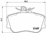 BREMBO P06017 Front Brake Pads - Quality OEM Parts for Mercedes W202