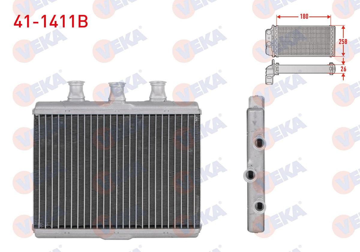Veka 41-1411B Heater Core Brazing BMW 7 Series (E65,E66) 730 D-730 i-730 Li-735 Li-740 D-740 i-745 i-750 Li — Heater & Blower