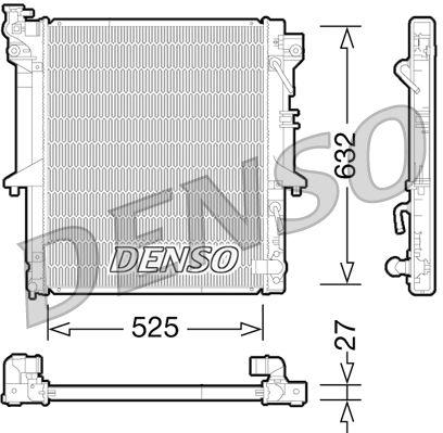 Denso DRM45035 Su Radiator Mitsubishi: L200 Cr 06-14 2.5 DI-D 26mm Automatic Transmission