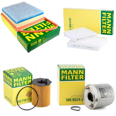 Mann Citroen C3 1.4 HDi Euro5 Scheduled Service Filter Set Genuine — Maintenance & Service Kits