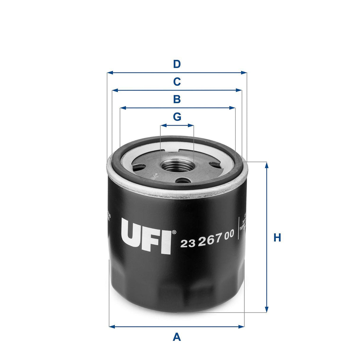 Ufi 23.267.00 Oil Filter Focus Mondeo Fiesta Mazda 1,25 1.4 1.6 Benz — Oil Filters