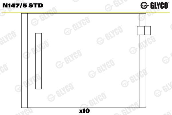 Glyco N-1475STD Camshaft Bearing VW T5 / Passat / Caddy / Golf IV 1.9-2.5 TDI — Timing