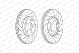 FERODO DDF2464C Disc Brake Assembly for A-Series (A180-A200) & B-Series (B180-B200) — Brake Rotors & Drums