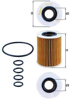 Mahle OX437D Oil Filter A17dtc Z17dtj Z17dtr Astra H Zafira B Astra J Mokka Corsa D Meriva A — Oil Filters