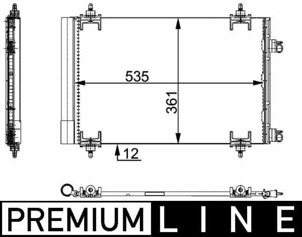 MAHLE AC668000P - Air Conditioning Condenser for 1.4-1.6 16V Cars — Condensers & Evaporators