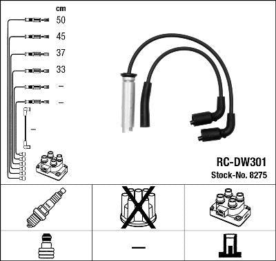 NGK 8275 Spark Plug Wire (Chevrolet Kalos 1.4 02-/ Lanos 1.4 1.5 97 -) — Coils & Plugs
