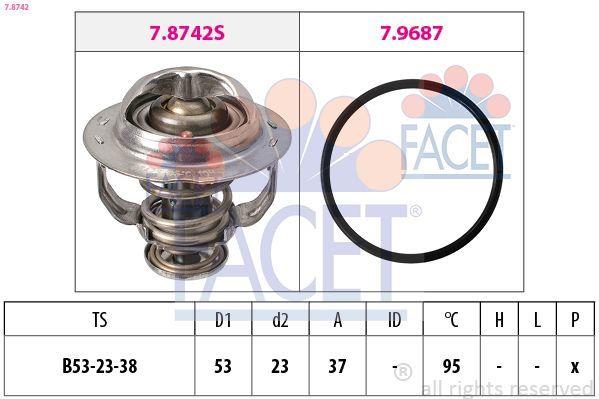 FACET Thermostat 95° - Compatible with Audi A3 A4 A5 TT Q5 Golf VI Leon Jetta Passat — Water Pump & Thermostat