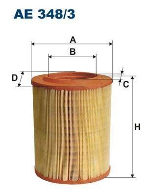 FILTRON AE348-3 Air Filter - Compatible with Ao.159 1.9 JTD — Air & Cabin Filters