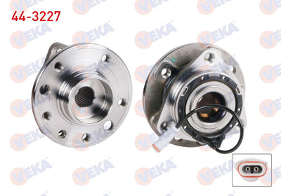 Veka 44-3227 Wheel Hub Left-Right Front with Bearing 5 Bjn with ABS Opel Astra H 1.7-1.9 CDTi 2004-2010 / Za — Hub Assemblies