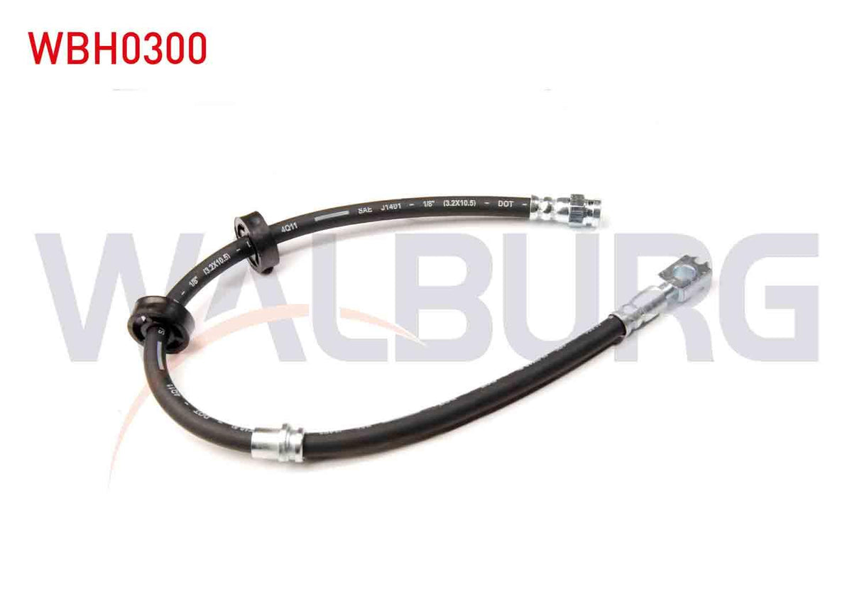 WALBURG WBH0300 Brake Hose Front Left-Right 520mm Seat Cordoba (6L2) 2002-2009 / Seat Ibiza IV (6L1) 2002 — Brake Hydraulics