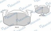 mando brake pad set rear axle, rear brake pads for car models 106 206 306 MANDO Brake Pad Set MBF015079 - Rear Axle for Car Owners and Mechanics | 11 mm Thickness MANDO Brake Pad Set - Rear Axle Replacement mando, brake-pads, rear-axle, car-maintenance, braking-system, car-owners, mechanics, brake-assembly, auto-accessories, ai-generated