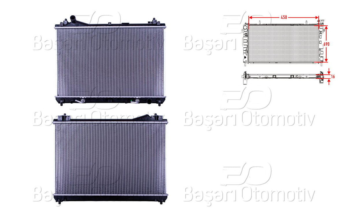 Wisco 3113565-00 Water Radiator Brazing At 450X690x16 mm Suzuki Vitara 1.6. 2.0 06 > 3Kapi — Radiators & Fans