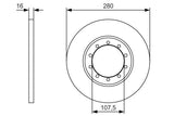BOSCH Disc Brake Rotor (Ad) for 06-Transit 2.2-2.4 TDCI - 2 Pieces — Brake Rotors & Drums