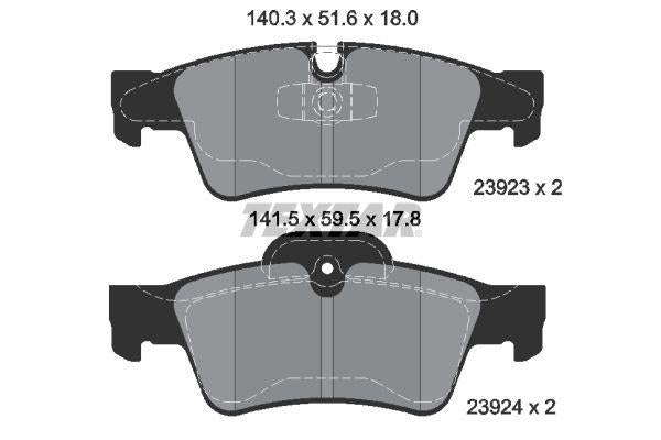 Textar 2392302 Brake Pad Rear W164-251-463 Bm 06-11 — Brake Pads