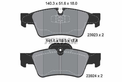Textar 2392302 Brake Pad Rear W164-251-463 Bm 06-11 — Brake Pads