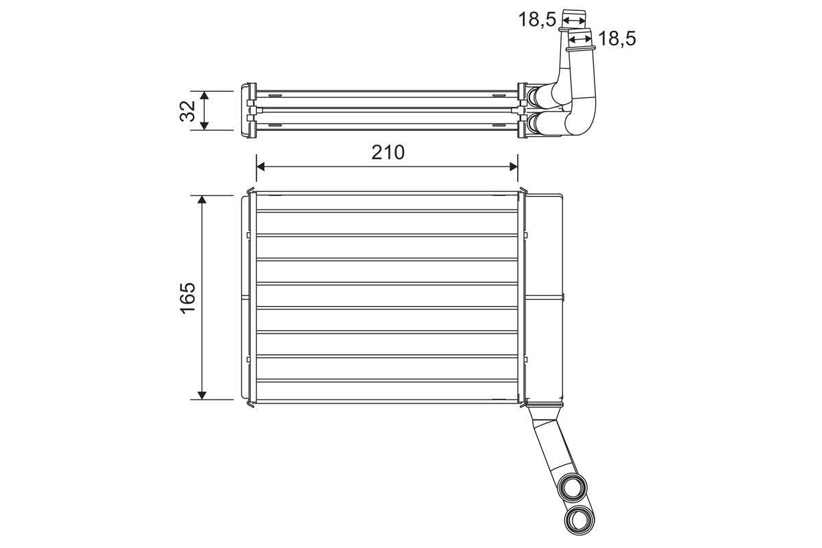 Valeo 811597 Heater Core 407-C5 — Heater & Blower