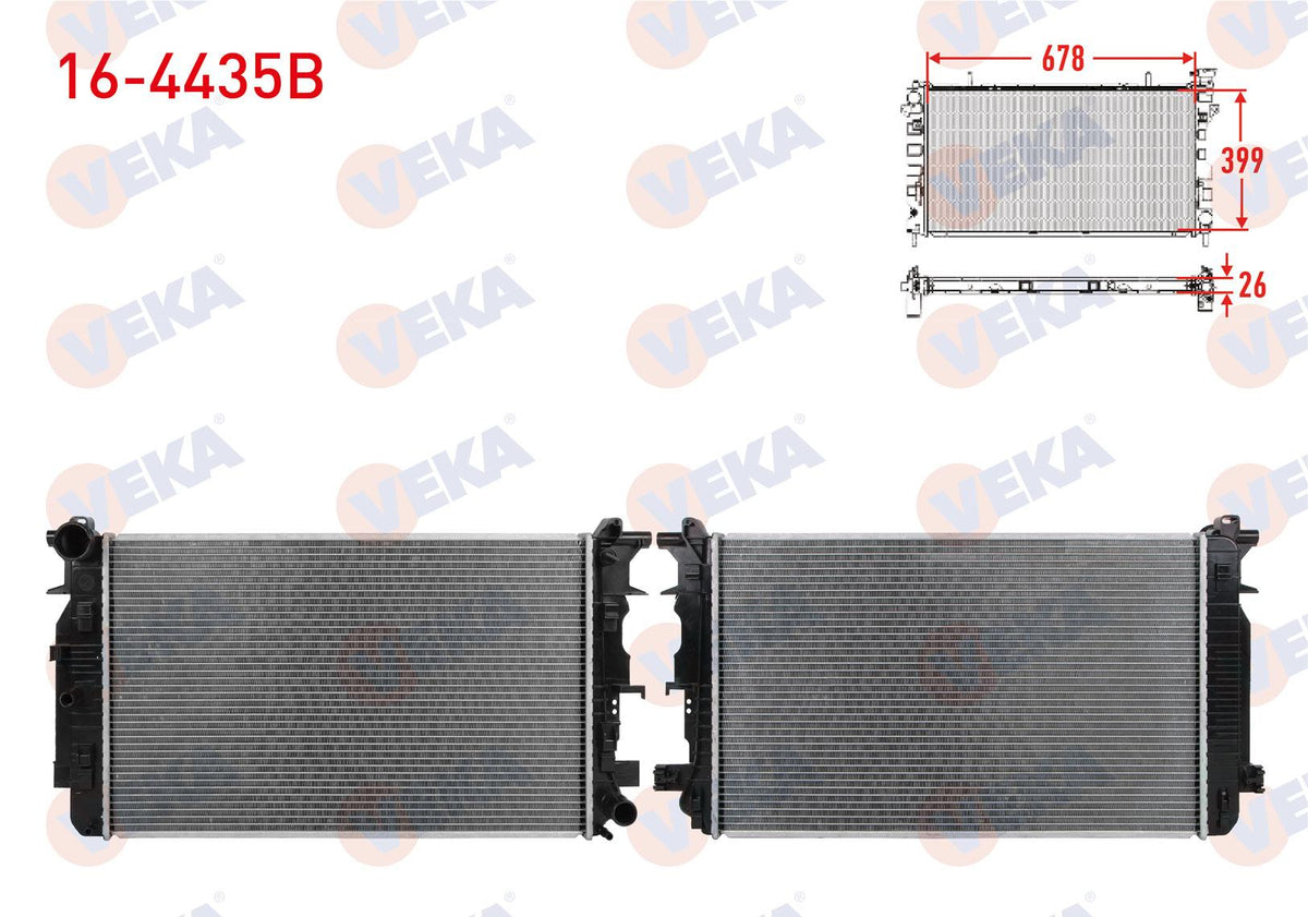 Veka 16-4435B Su Radiator Brazing VW Crafter 2.0 TDI-2.5 TDI M-T 2006-2016 / Mercedes Sprinter 2006-2018 / — Radiators & Fans