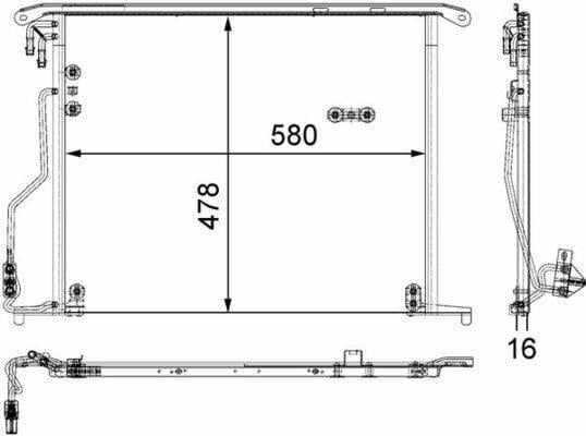 MAHLE AC334000S - Klima Radiator for W220 98-05, C215 99-06, R230 03-12 — Radiators & Fans