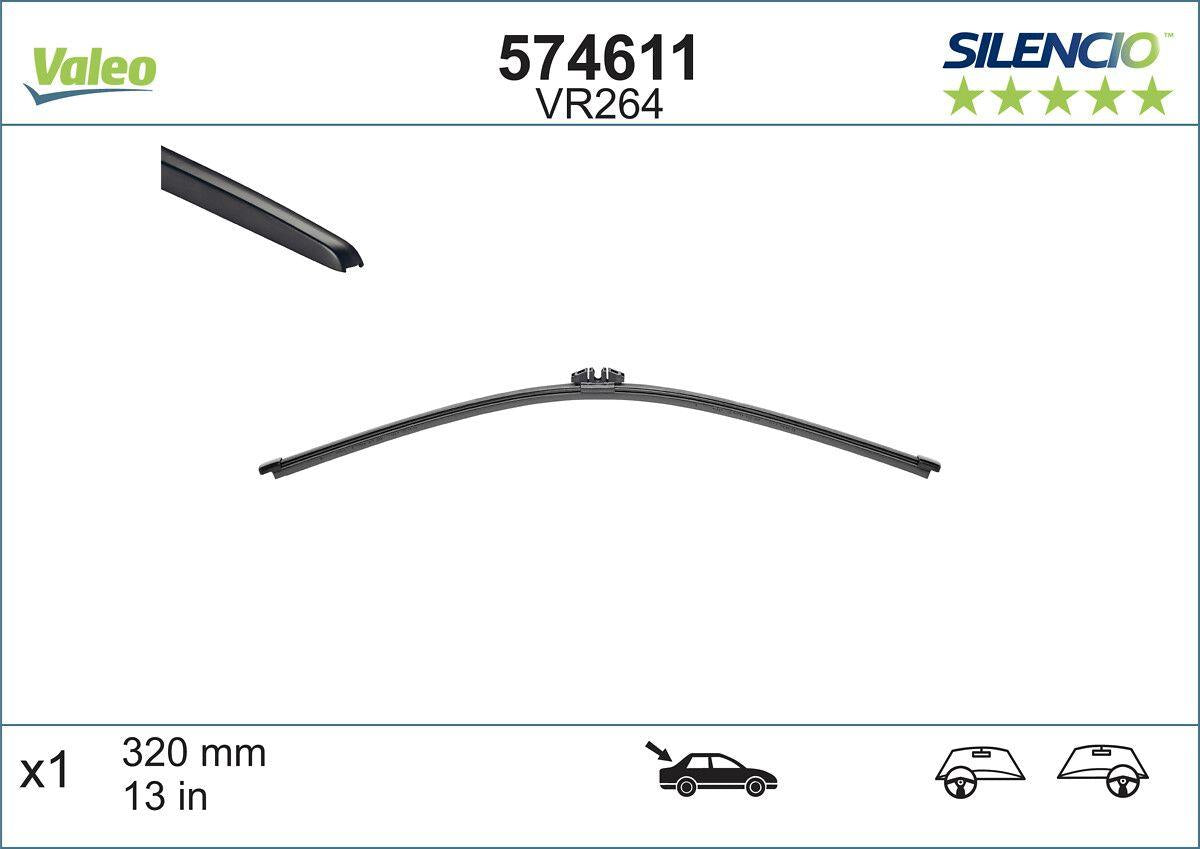 Valeo 574611 Wiper Blade Rear Audi A1/Q5 330mm — Wipers
