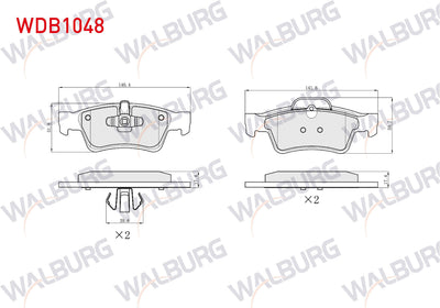 WALBURG WDB1048 Brake Pad Rear Mercedes Ml 2005-/ R Series (W251 — Brake Pads