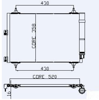 Kale 040ABC010 A/C Condenser Berlingo II Xsara Picasso Partner II 1.6 HDi 16V — Condensers & Evaporators