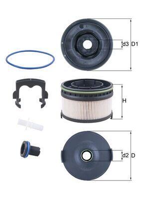 Mahle KX568KIT Diesel Filter Mercedes W205 W213 W222 C257 Vito Sprinter OM654 2016> — Fuel Delivery