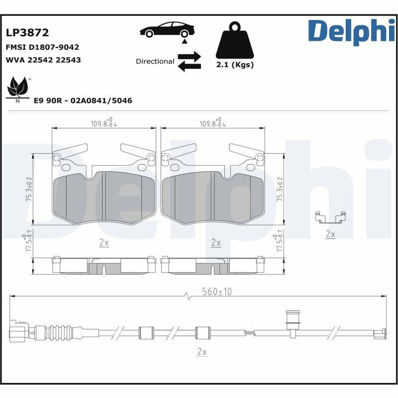 Delphi LP3872 Brake Pad