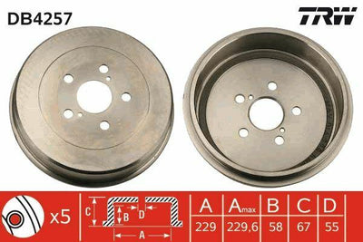 TRW DB4257 Drum Brake — Brake Pads