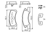 BOSCH 0986494134 Front Brake Pads - Low-Metallic, ECE-R90 Approved