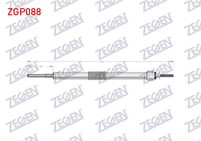 Zegen ZGP088 Glow Plug 11V Toyota Yaris 1.4 D-4D 2011-| Set of 10 — Coils & Plugs