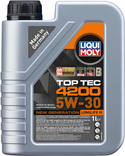 Liqui Moly 8972 5W-30 Motor Oil Tam Synthetic Top Tec 4200 1 Litre (8972) — Fluids & Chemicals