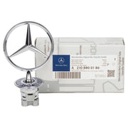 mercedes-benz-w203-hood-emblem-original, front-view-mercedes-benz-emblem Mercedes-Benz W203 Hood Emblem - Complete Original Star Badge Mercedes-Benz W203 Hood Emblem mercedes-benz, w203-emblem, hood-badge, original-emblem, car-accessories, car-parts, genuine-part, automotive, star-badge, ai-generated