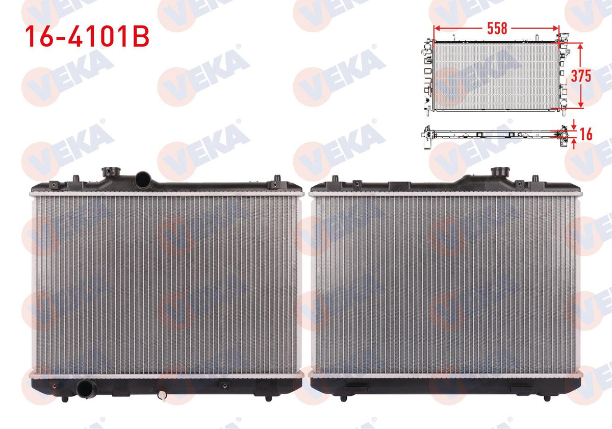 Veka 16-4101B Su Radiator Brazing Suzuki Swift III (Mz,Ez) 1.3 DDiS M-T 2005-2010 — Radiators & Fans