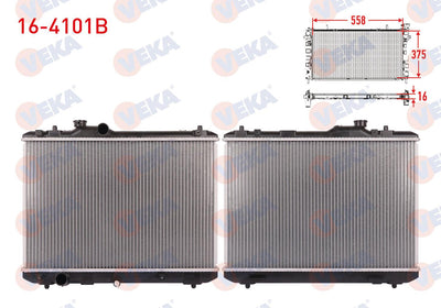 Veka 16-4101B Water Radiator Brazing Suzuki Swift III (Mz,Ez) 1.3 DDiS M-T 2005-2010 — Radiators & Fans