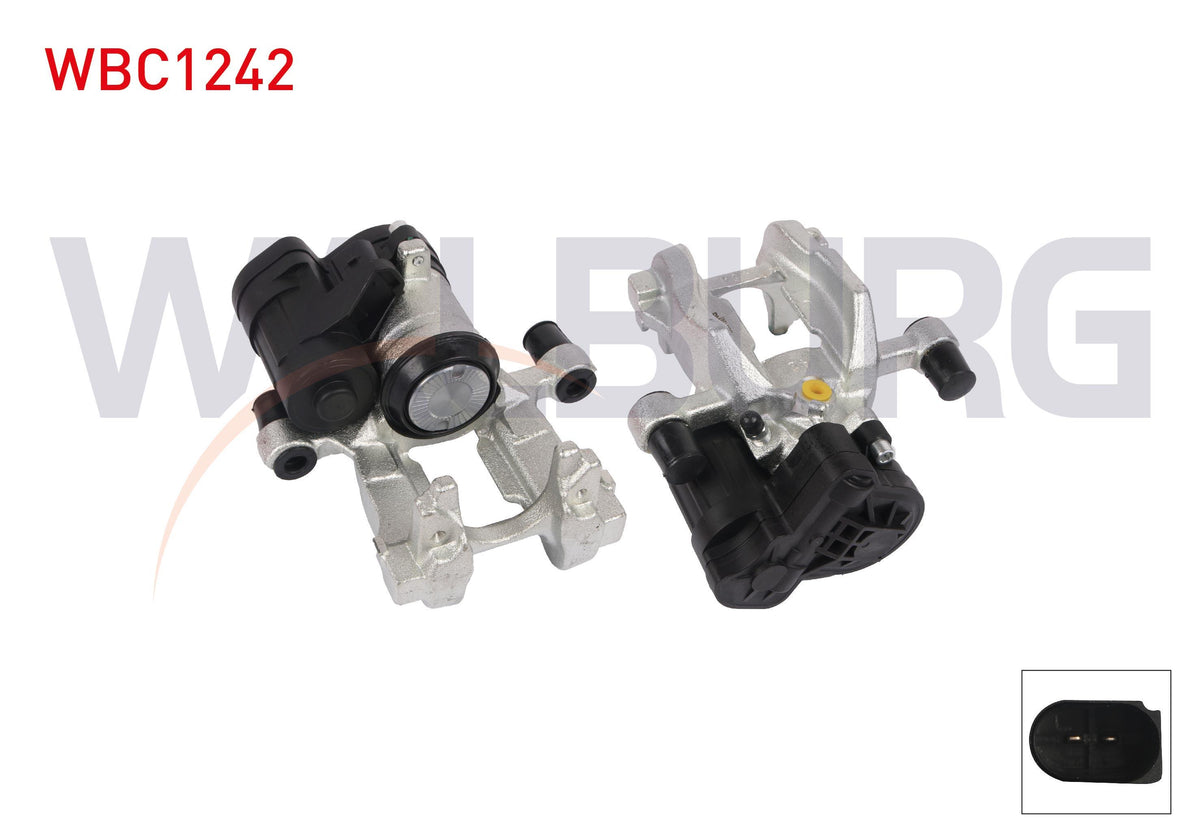 WALBURG WBC1242 Brake Caliper Electronic Left Rear Piston 42mm Disc 310mm Skoda Superb III 2015-/ Tiguan 2016-/ Passat 2014 - 1 Piece
