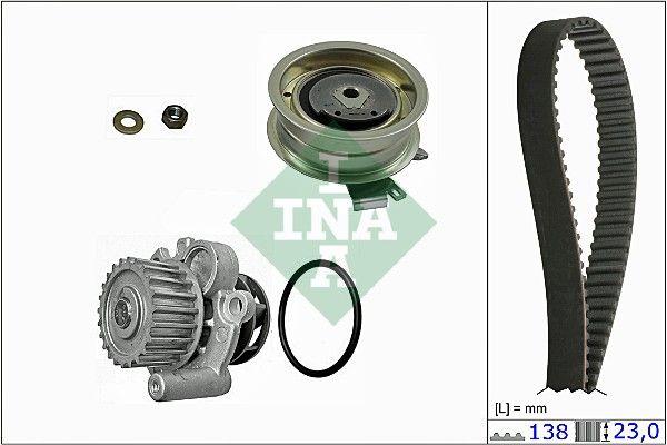 INA 530017130 Timing Belt Kit + Water Pump VW Golf / Passat / Polo / Audi A3 / A4 / Seat Ibiza / Le — Water Pump & Thermostat