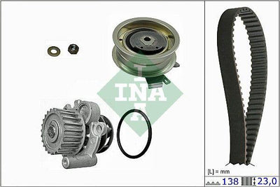 INA 530017130 Timing Belt Kit + Water Pump VW Golf / Passat / Polo / Audi A3 / A4 / Seat Ibiza / Le — Water Pump & Thermostat