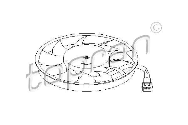 TOPRAN Fan Motor 350W - 280mm for VW Transporter — Motors, Pumps & Antennas