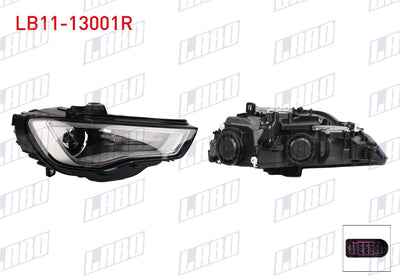 LABO LB11-13001R Headlight Right Xenon with Lens LED Audi A3 2013 — Headlights