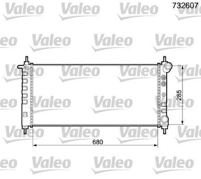 Valeo 732607 Radiator Water with A/C Mechanical Opel Corsa B X10xe-X12xe with A/C Manual — Radiators & Fans