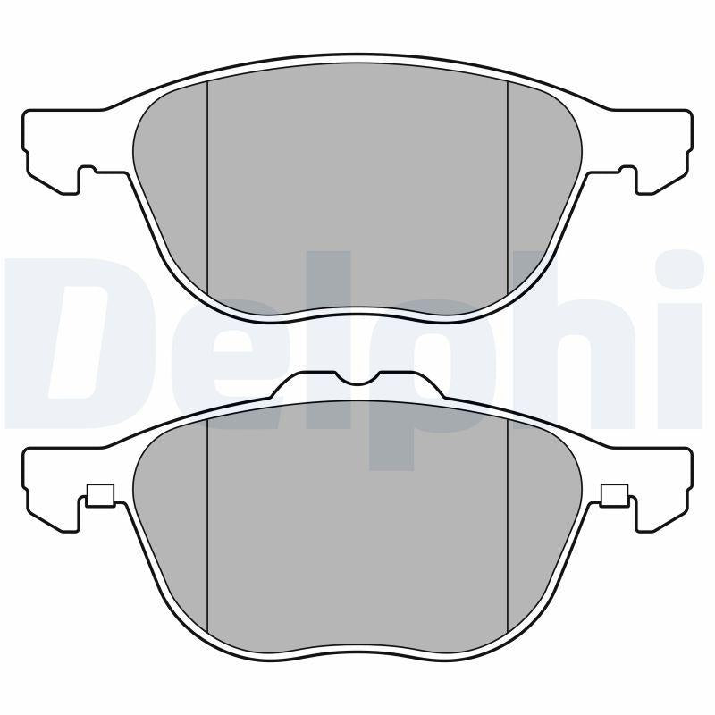 Delphi LP3650 Front Brake Pad Connect 13 /-1.5-1.6 TDCi 1.0 Ecoboost Kuga II 4X2 13 /-1.5-1.6 Ecoboost-1.5-2.0 T — Brake Pads