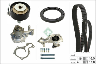 INA 530096030 Timing Belt Kit + Water Pump Focus / Fiesta / B-Max 1,0 Ecoboost (3Cyl) 12