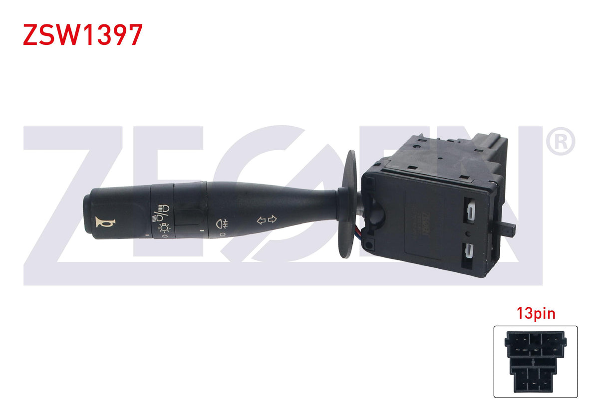 Zegen ZSW1397 Headlight Turn Signal Kumanda Arm 13 Pin 106 II-306-Berlingo-Partner-Scudo-Expert-J — Tail, Signal & Reflectors