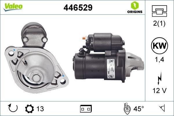 VALEO 446529 Starter Motor for Opel Astra, Meriva, Zafira — Starting & Charging