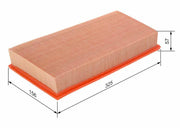 BOSCH air filter for Peugeot, Citroen, Fiat, Technical specifications of BOSCH air filter BOSCH Air Filter - Compatible with Peugeot 405, 406, Citroen C5, Fiat Scudo | Size: 5.5 in x 6.1 in x 2.2 in BOSCH Air Filter for Peugeot, Citroen, Fiat bosch, air-filter, peugeot, citroen, fiat, vehicle-maintenance, automobile-enthusiasts, engine-performance, air-filter-element, ai-generated