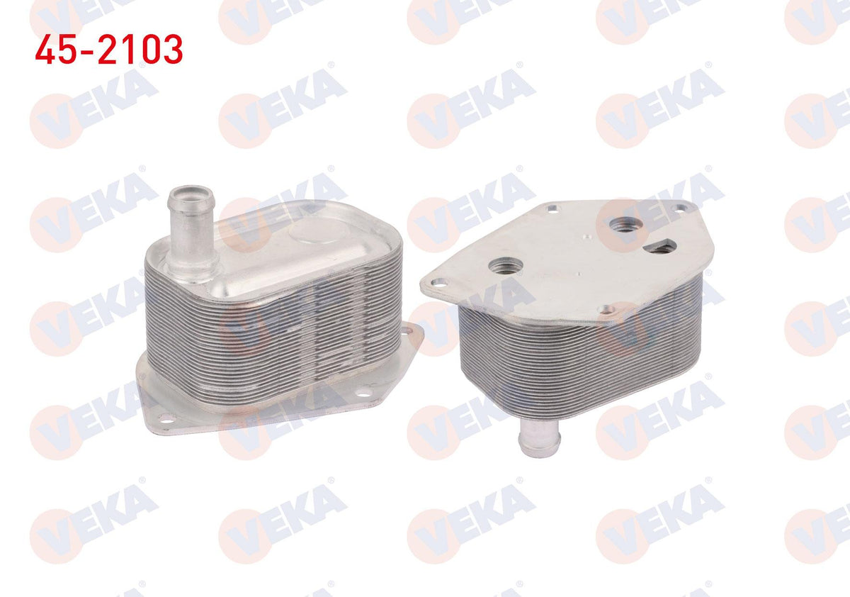 Veka 45-2103 Oil Cooler Single Hyundai Accent Admire-Era 1.5 CRDi 03-09 / Getz 1.5 CRDi 4 Cyl 02-08 / i30 1.6 CRDi 07-11 / Matrix 1.5 CRDi 01-10 / Kia Ceed 1.6 CRDi 06-12 / Cerato-Rio II 1